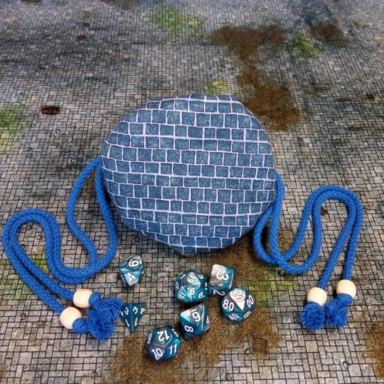 Bolsa para dados ladrillo azul