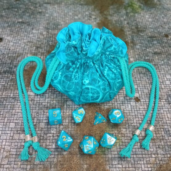 Bolsa para dados engranajes turquesa