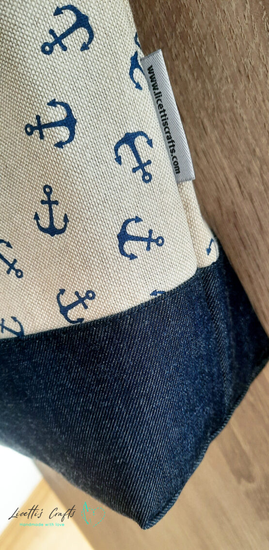 Bolso de playa con anclas marineras hecho a mano en España - Imagen 7
