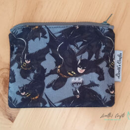 Cartera monedero Batman de tela 100% algodón americano hecha a mano