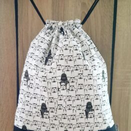 mochila Star Wars stormtroopers de tela algodón hecha a mano en España